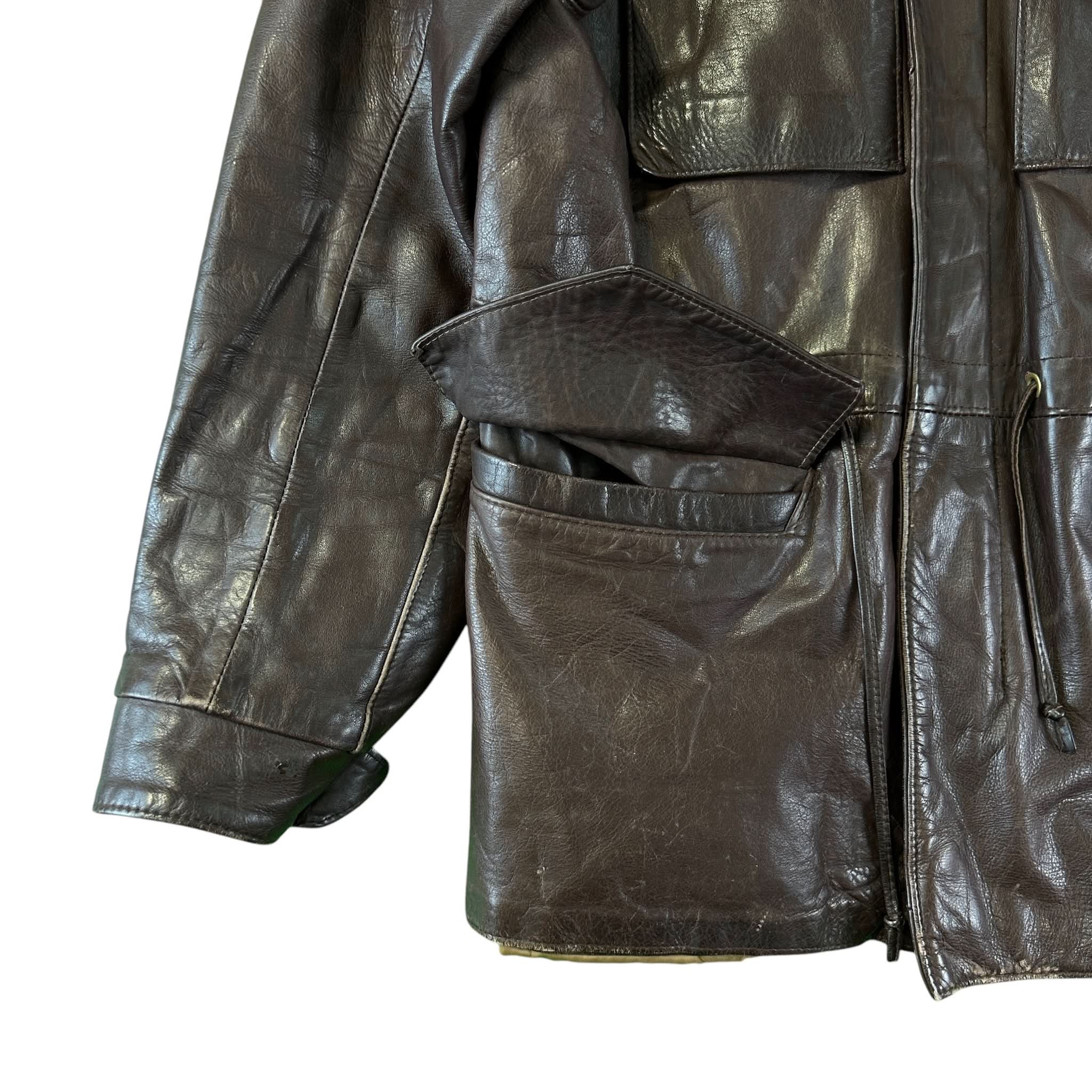 Vintage M65 Field Jacket Style Leather Jacket size - L