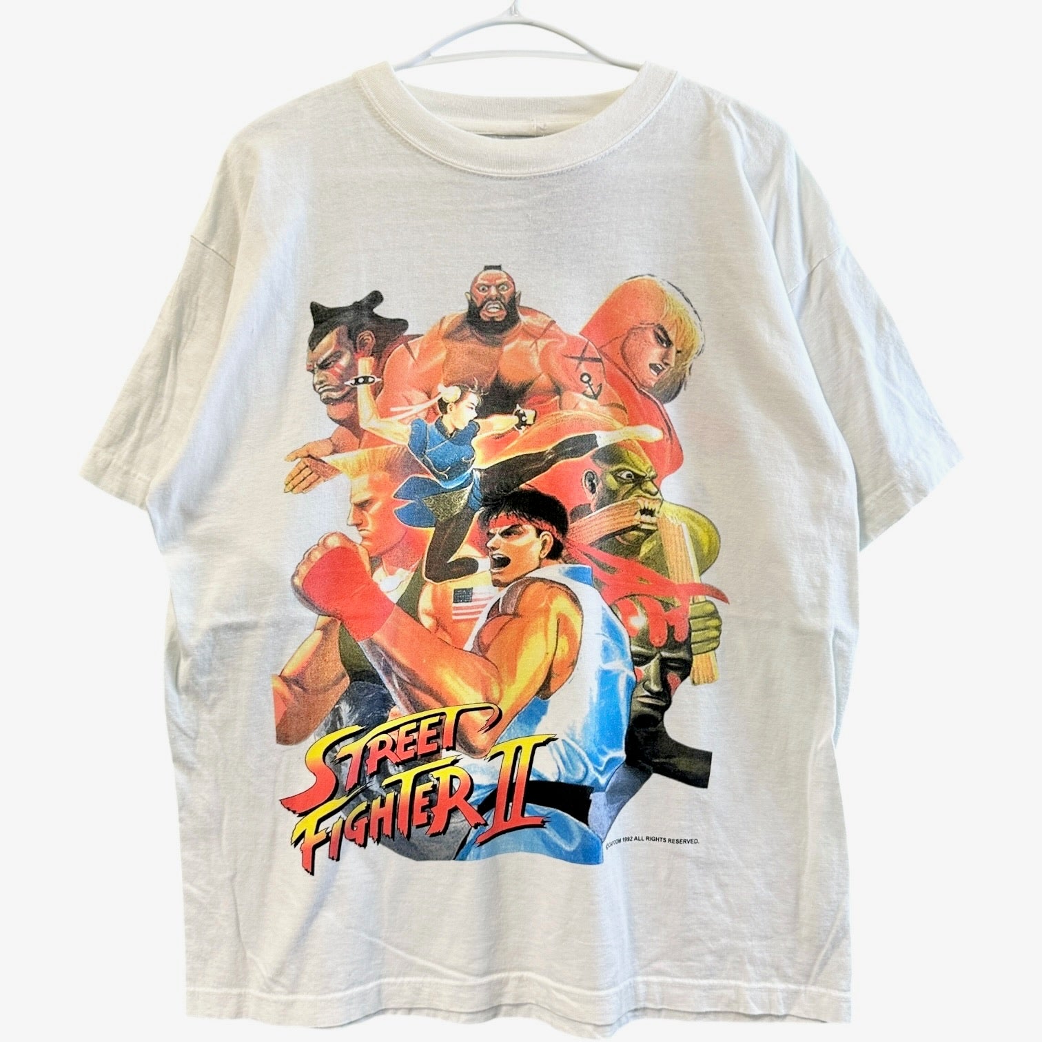 Vintage 1992 Street Fighters 2 Tshirt Capcom Video Game size XL