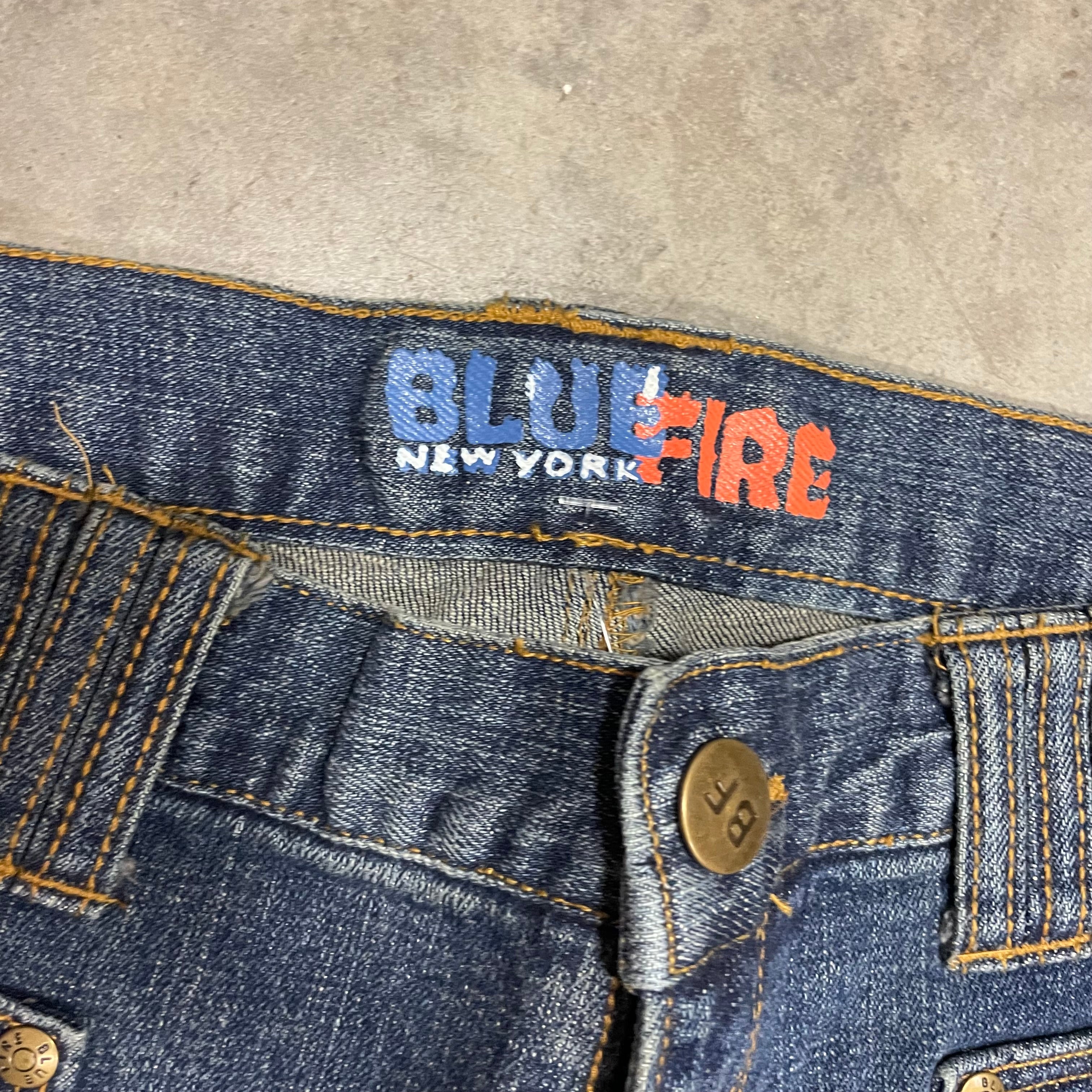 Vintage y2k Deadstock denim Jeans Blue Fire New York Size 33