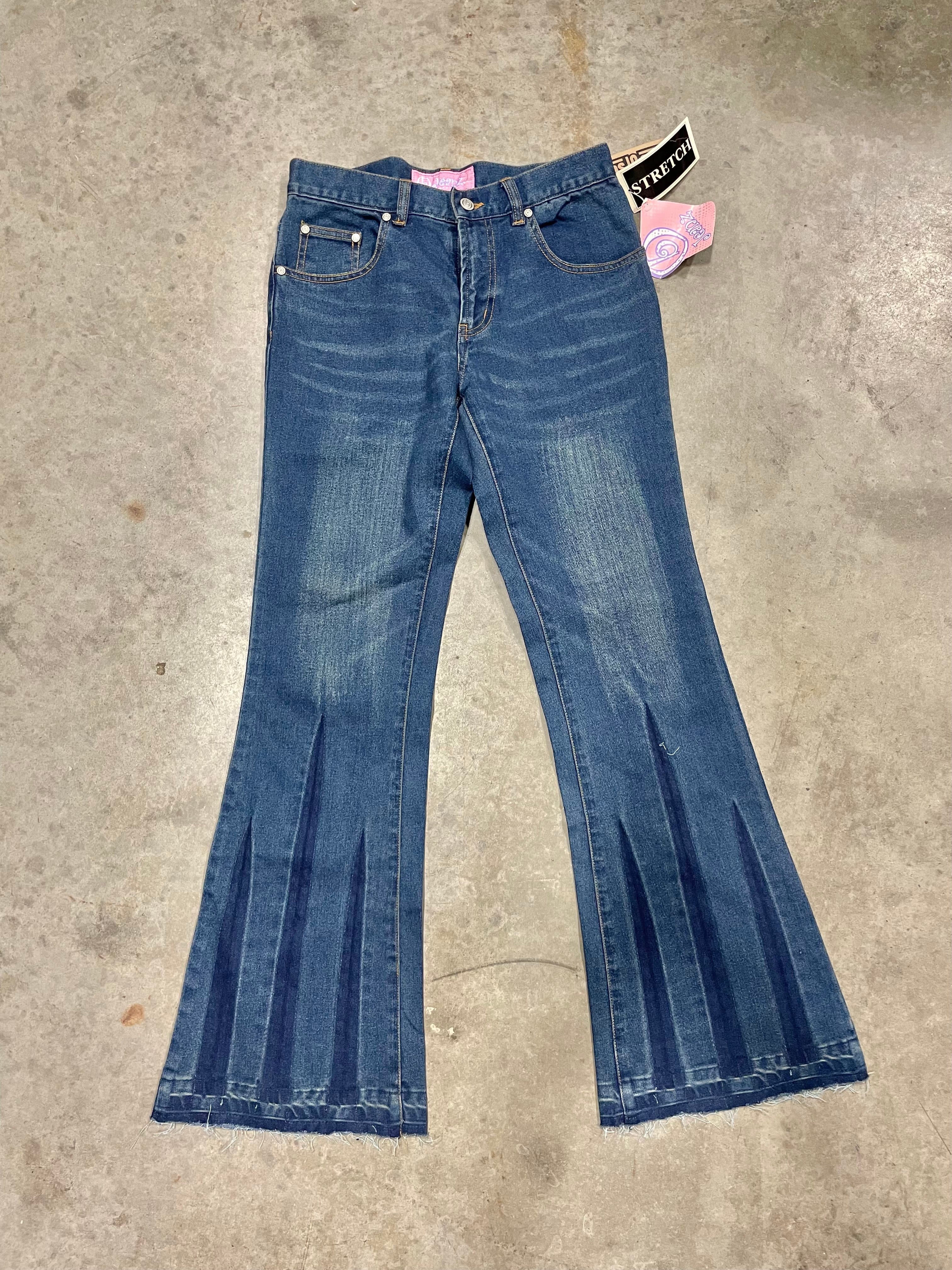 Vintage y2k Deadstock Denim Jeanz stretch Flare size 28