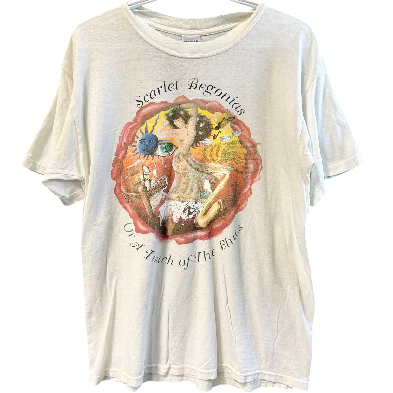 Vintage Grateful Dead White Scarlet Begonias Graphic Tshirt size M