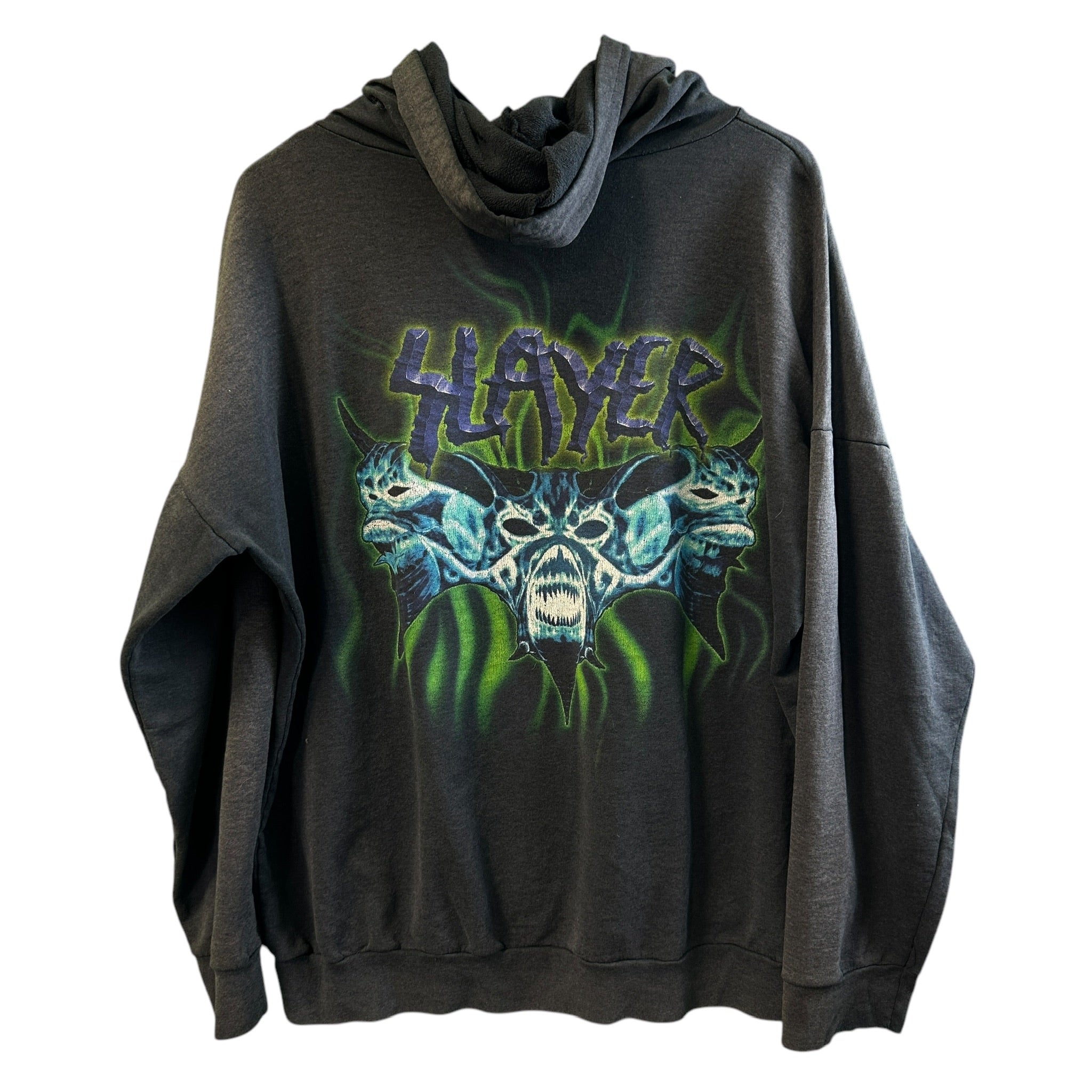 Vintage Slayer Hoodie Sweatshirt 90s Faded size xl