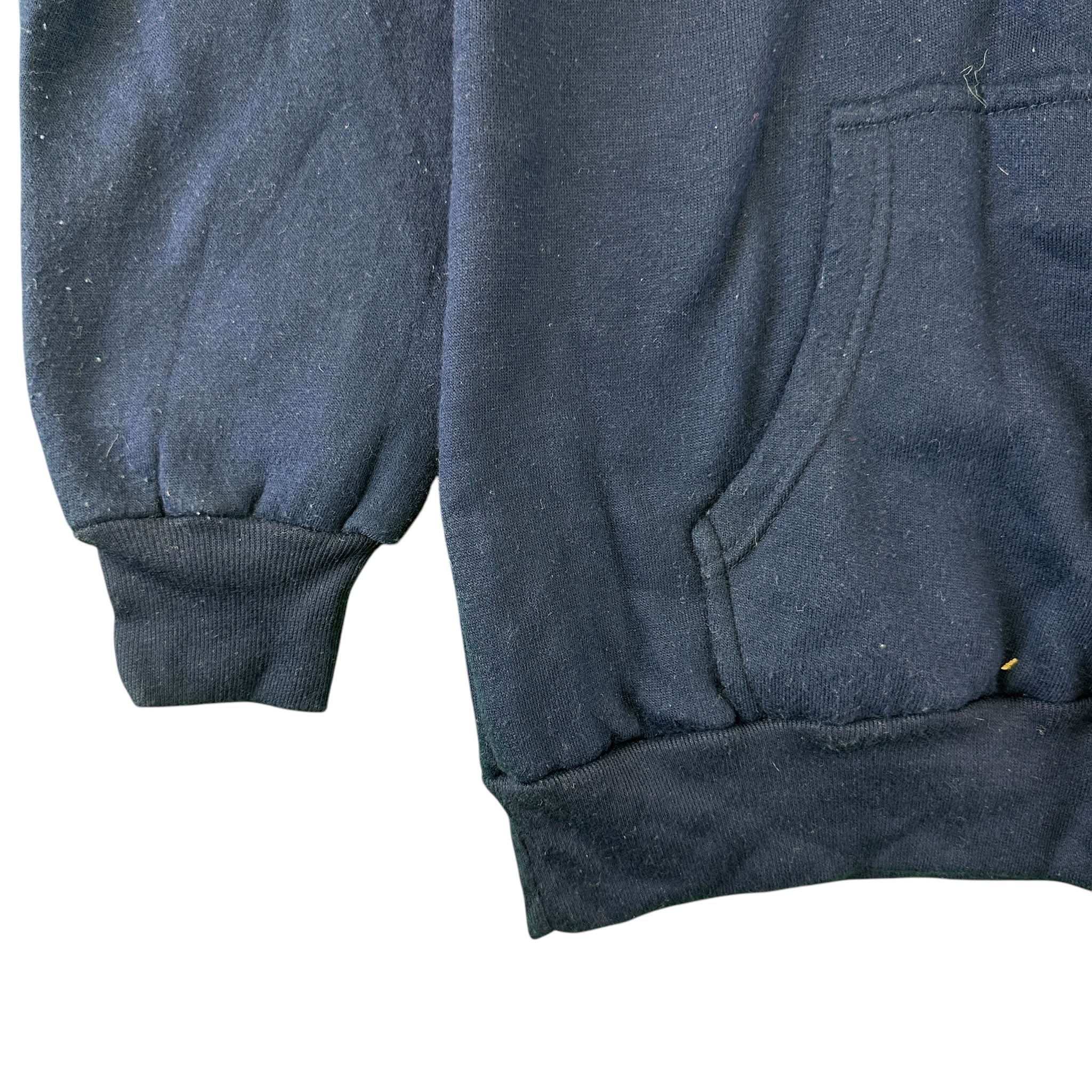 Vintage Waffle Lined Blue Comfy Zip Up Hoodie