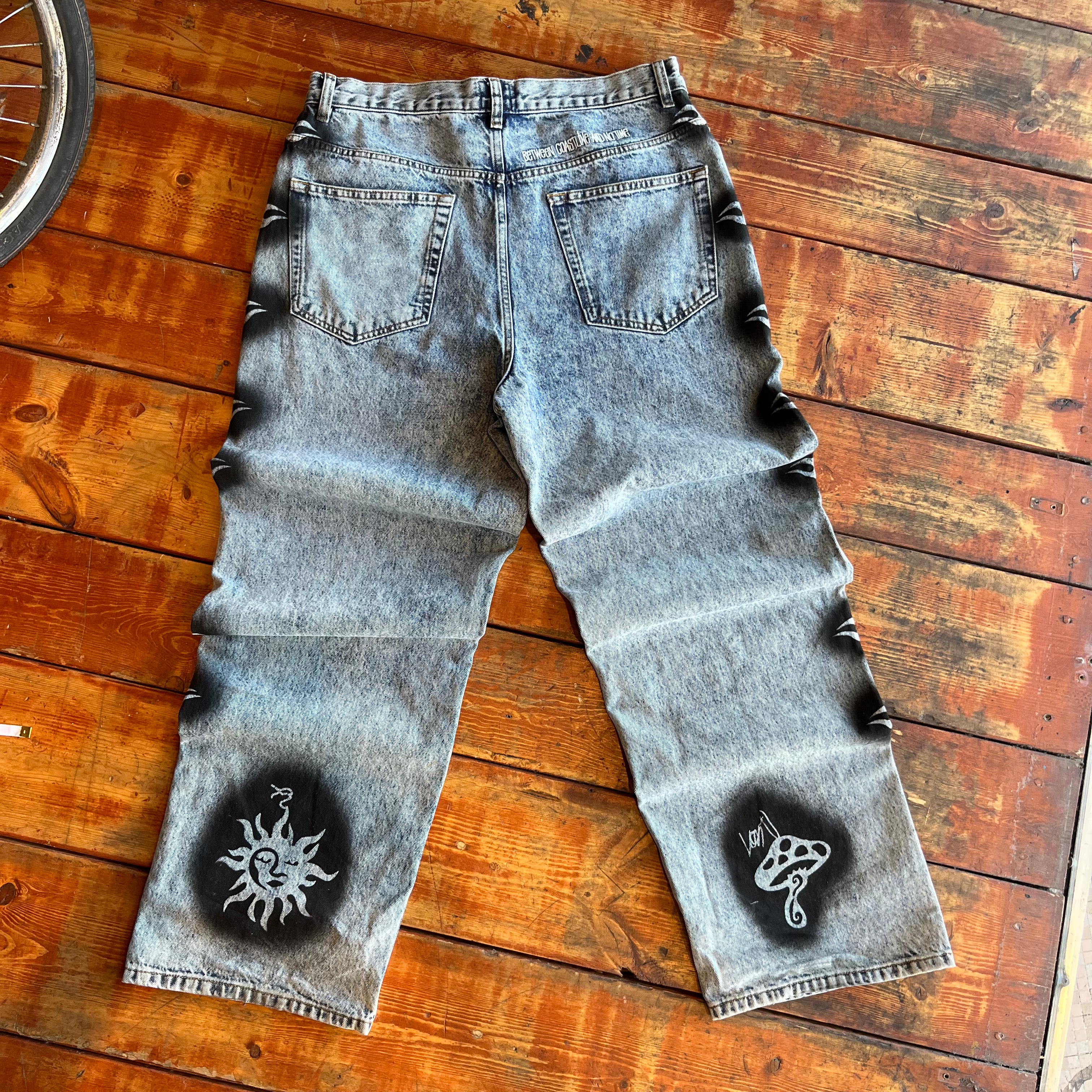 Stussy Printed Denim Jeans Size 34