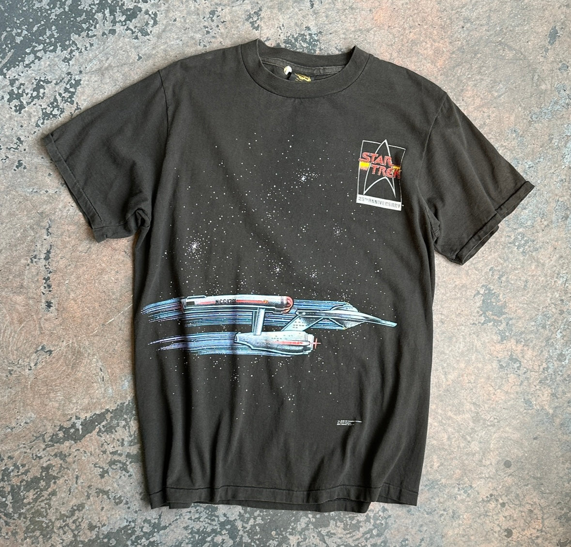 1991 Star Trek 25th Anniversary All Over Print T-Shirt Size L