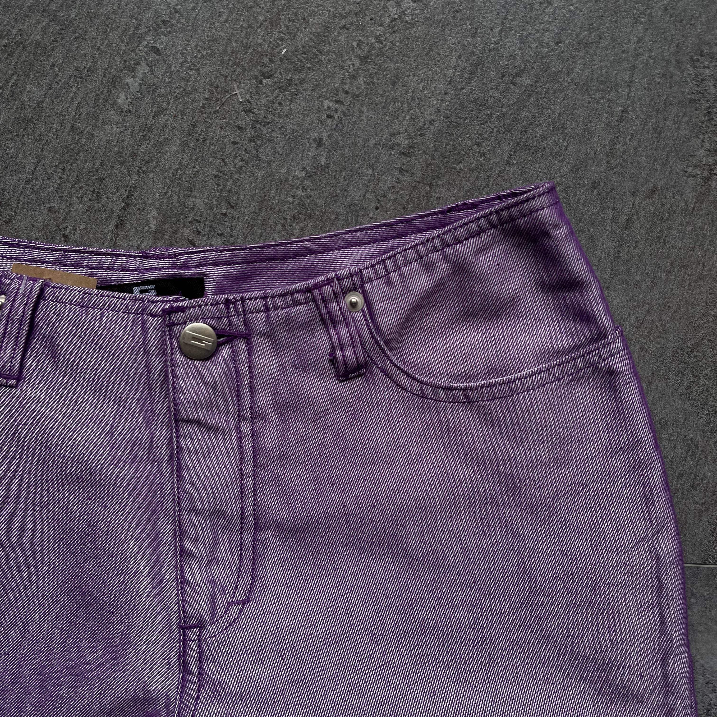 Vintage y2k DEADSTOCK Gasoline Purple Iridescent Jeans