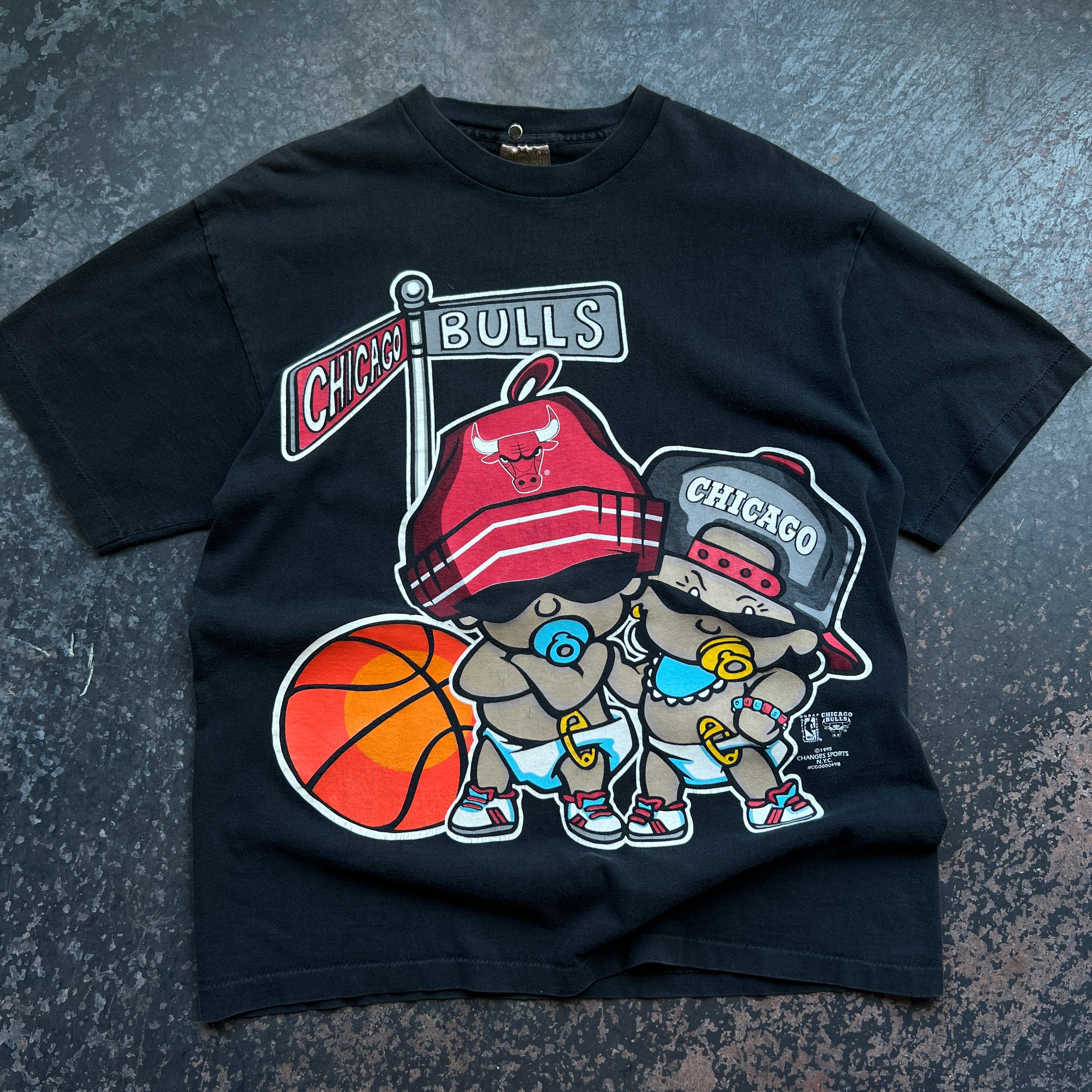 1995 Chicago Bulls Babies T-Shirt Size XL