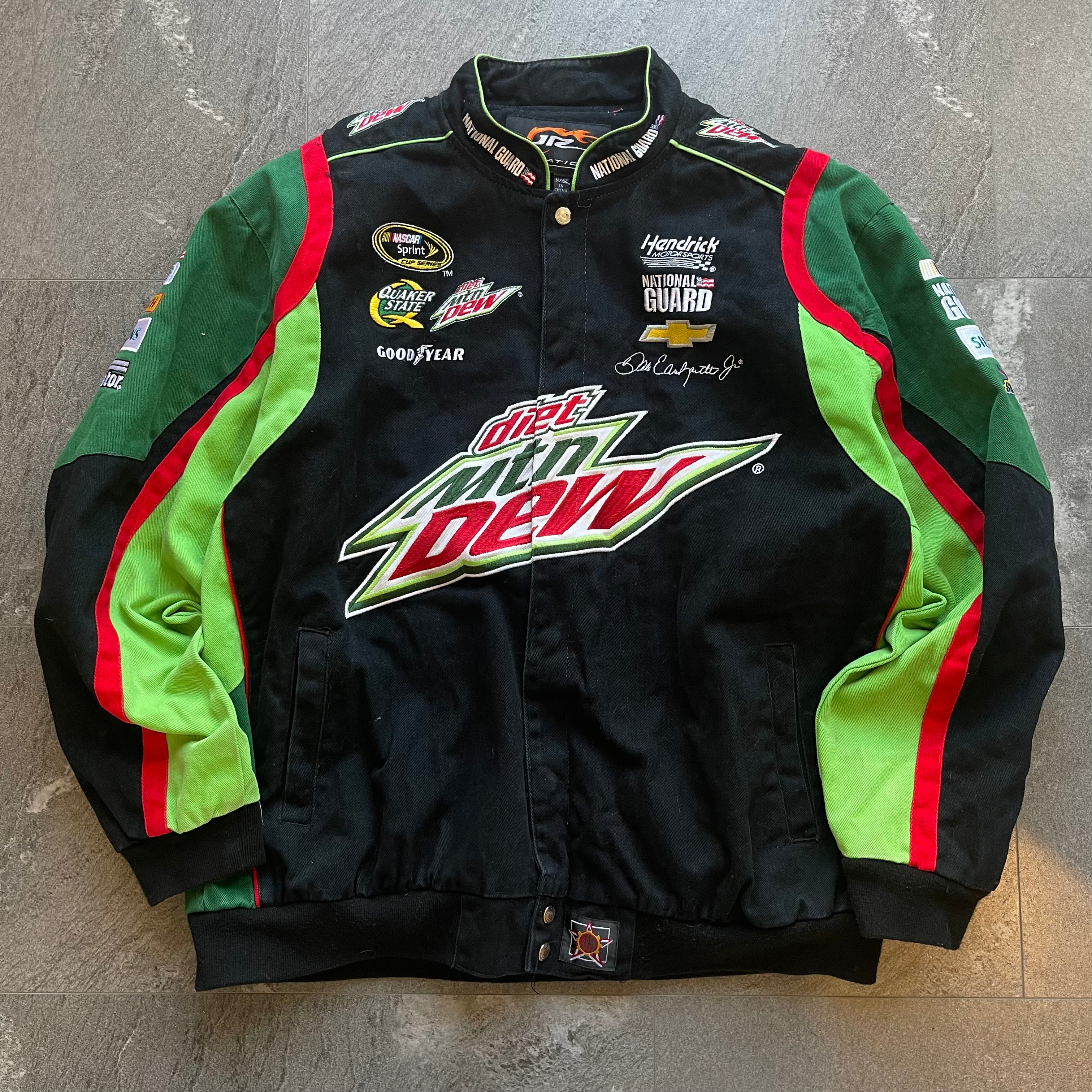 Vintage Nascar Diet Mountain Dew Racing Jacket Size-XXL