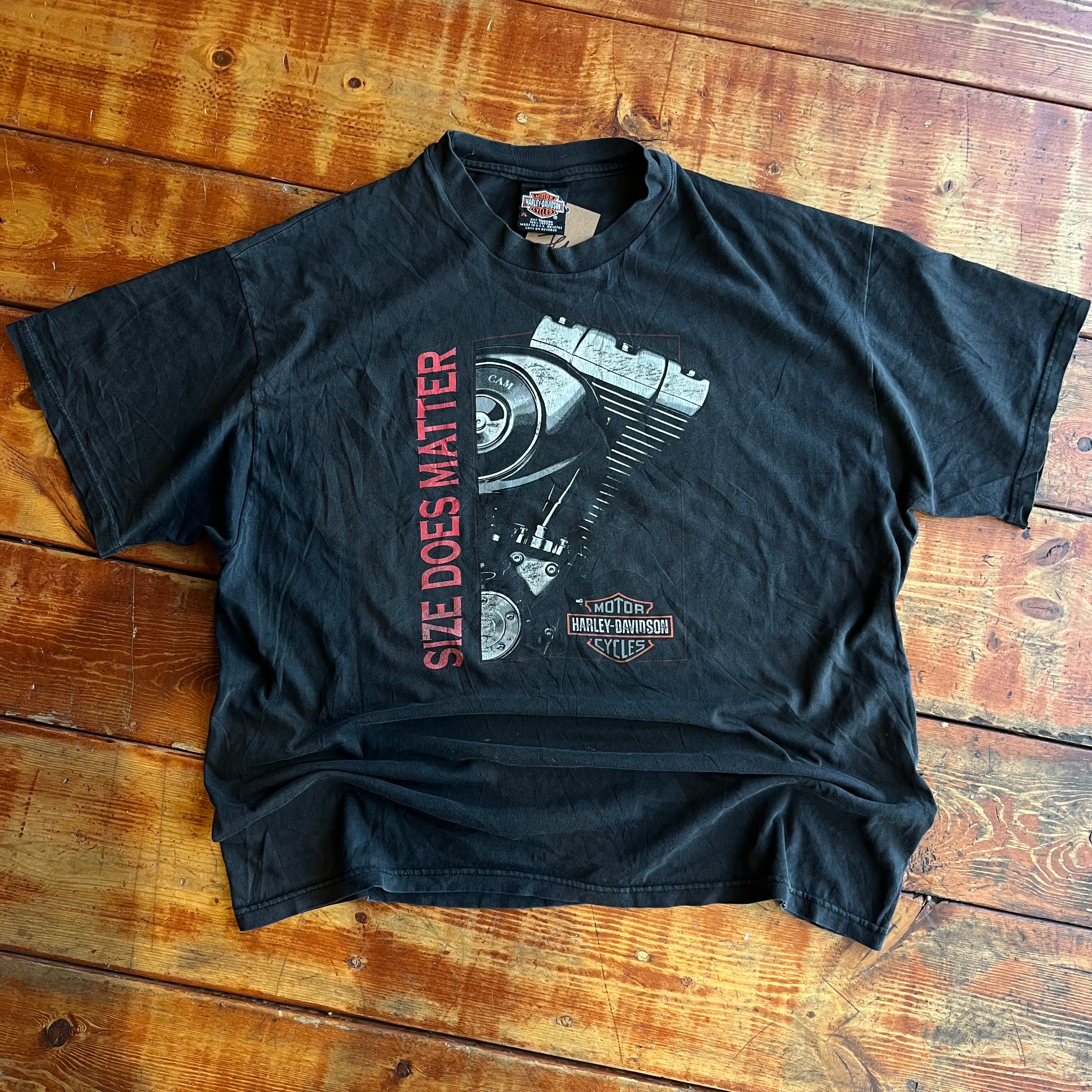 Vintage "Size Does Matter" Harley Tee (XL)