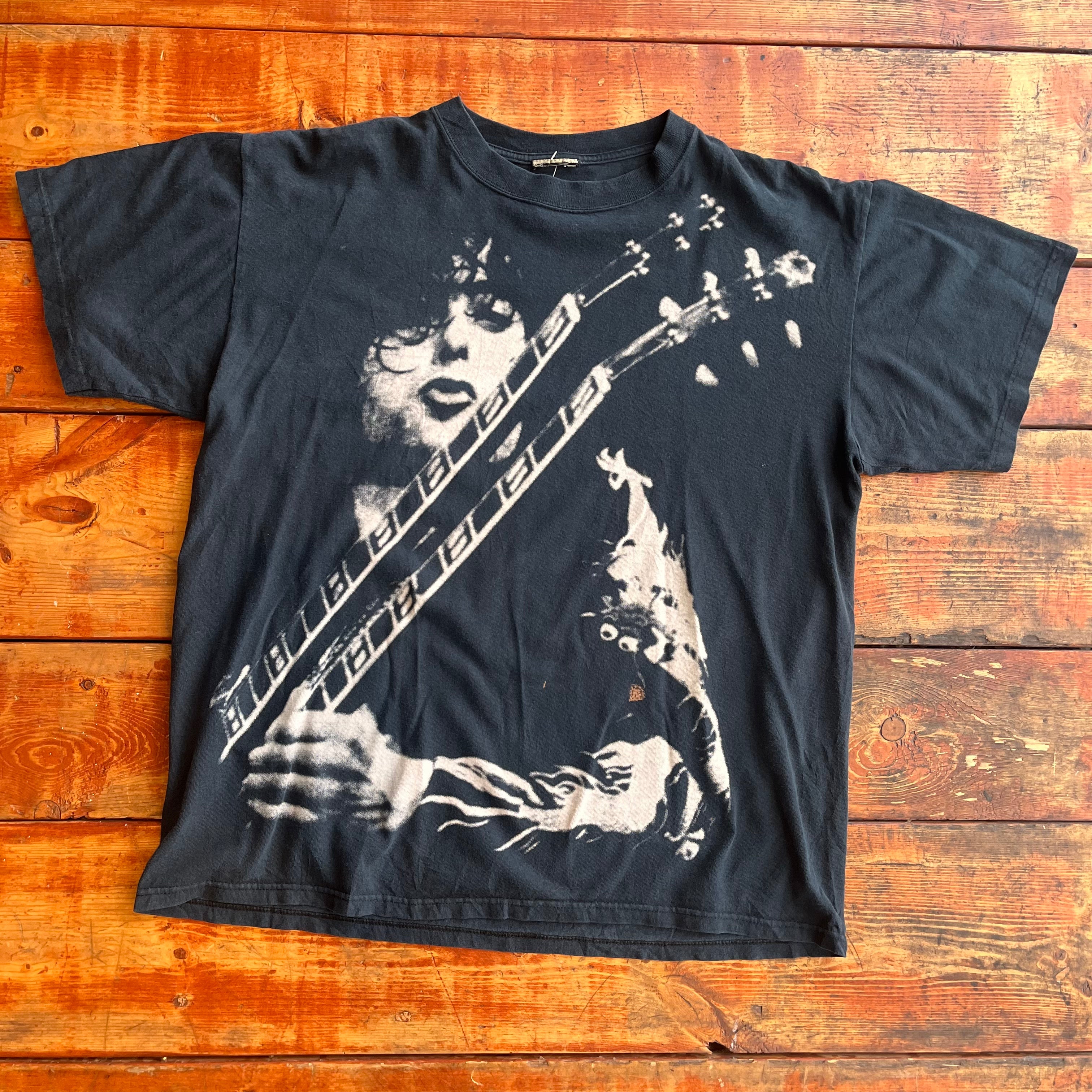 Vintage Jimmy Page Liquid Blue T-shirt (M) t-shirt OTHER 