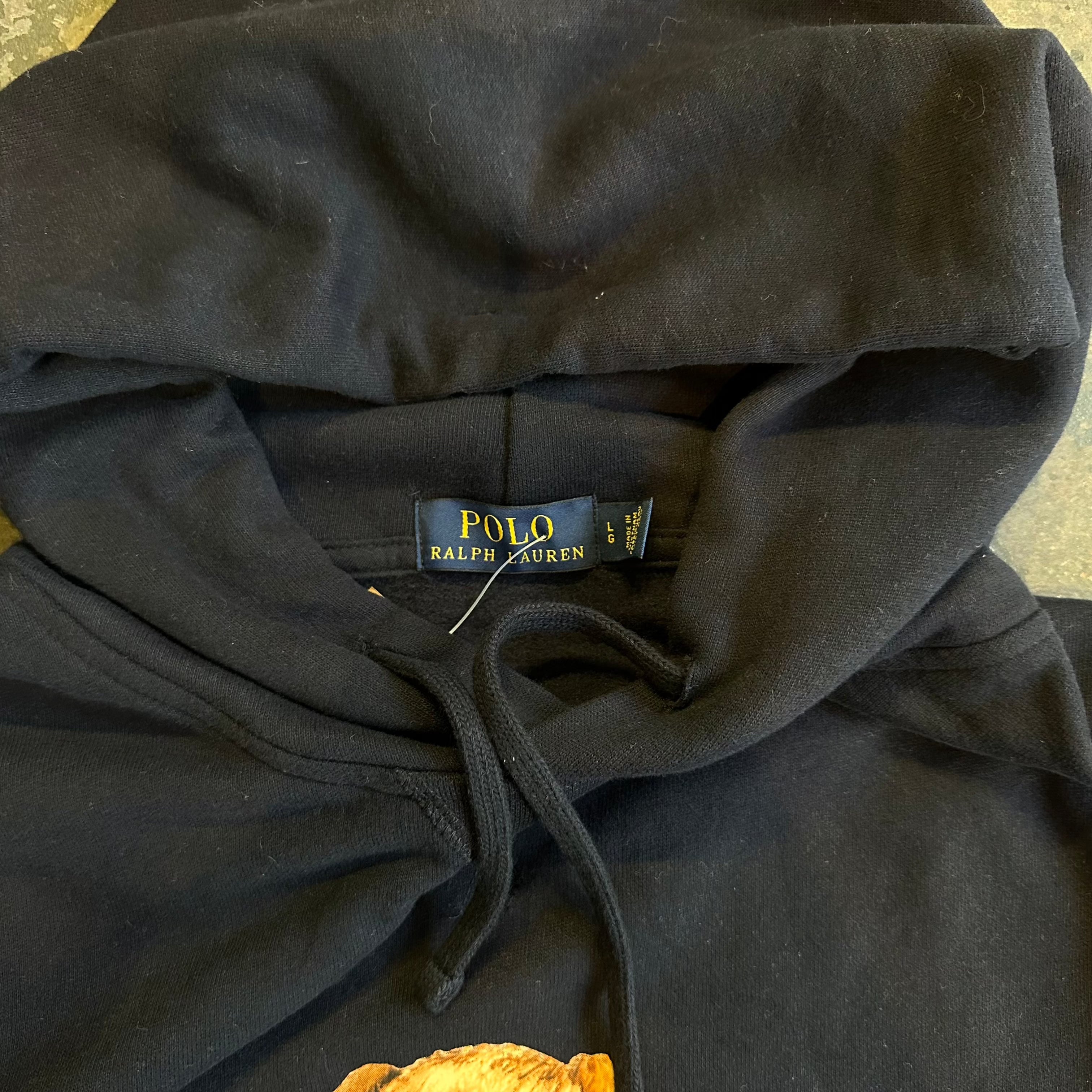 Vintage Navy POLO Ralph Lauren Hoodie Size L hoodie POLO RALPH LAUREN 