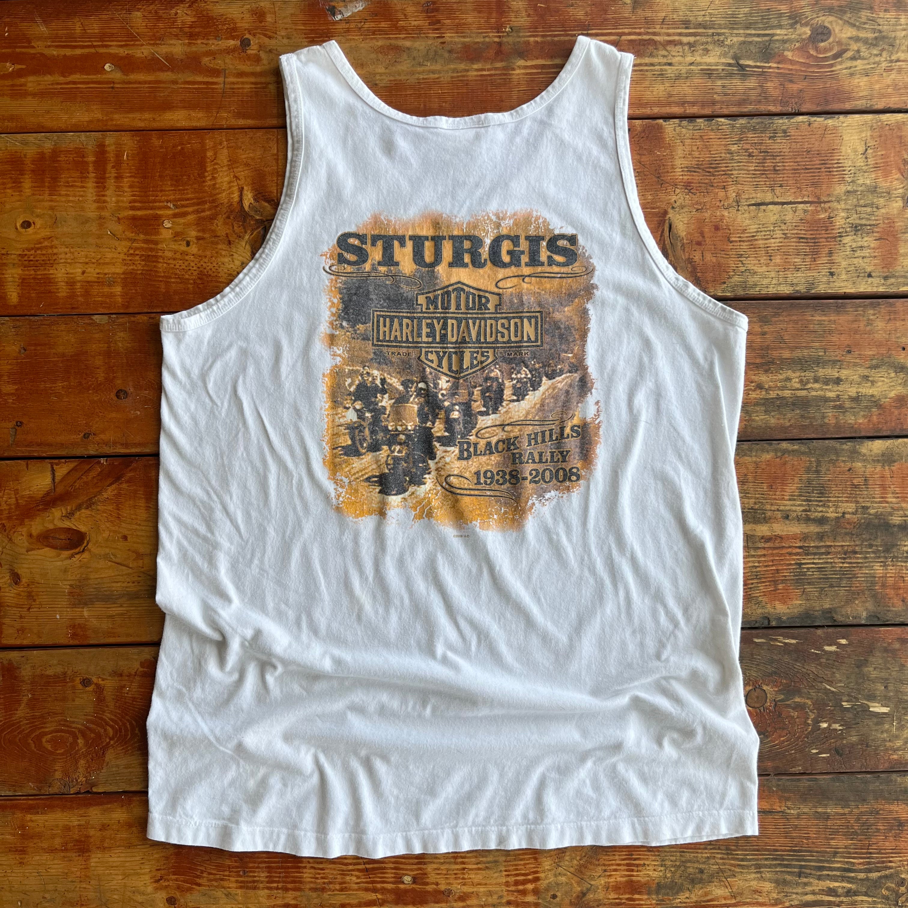 Vintage Sturgis Black Hills Rally Harley Tank. XL t-shirt FAIF.CA 